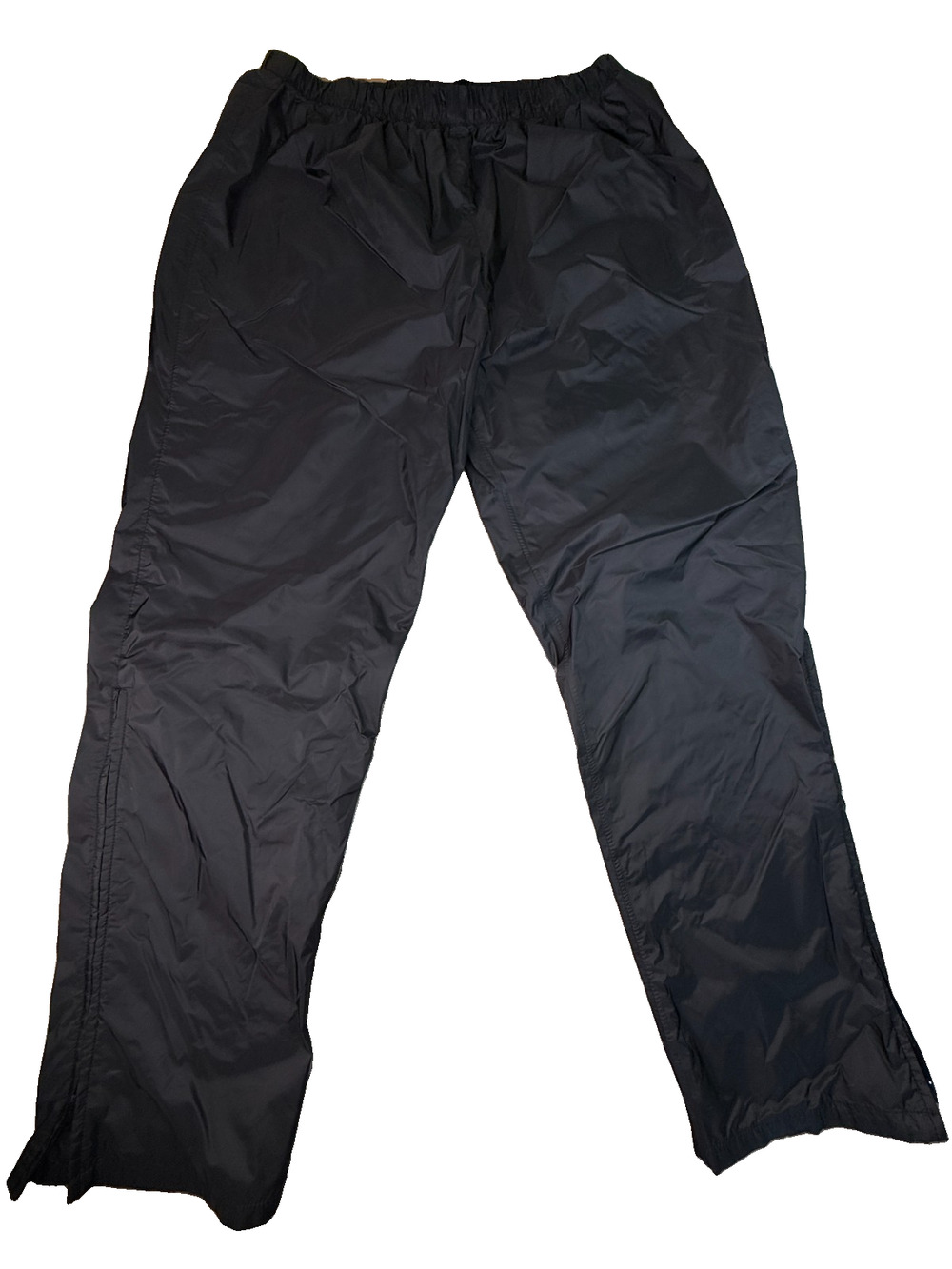 Vintage REI Gore-Tex Rain Pants Men 2XL Black Side Zip Shell Hiking Packable USA